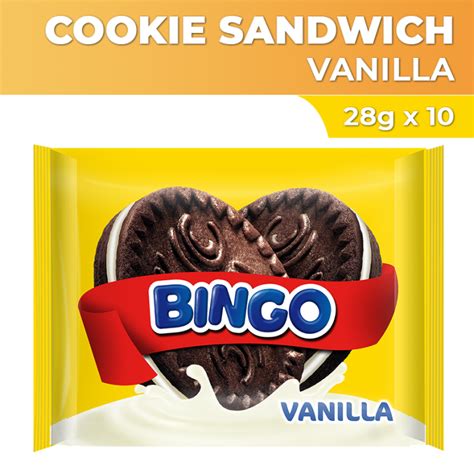 Bingo Cookie Sandwich Vanilla Filled Choco .